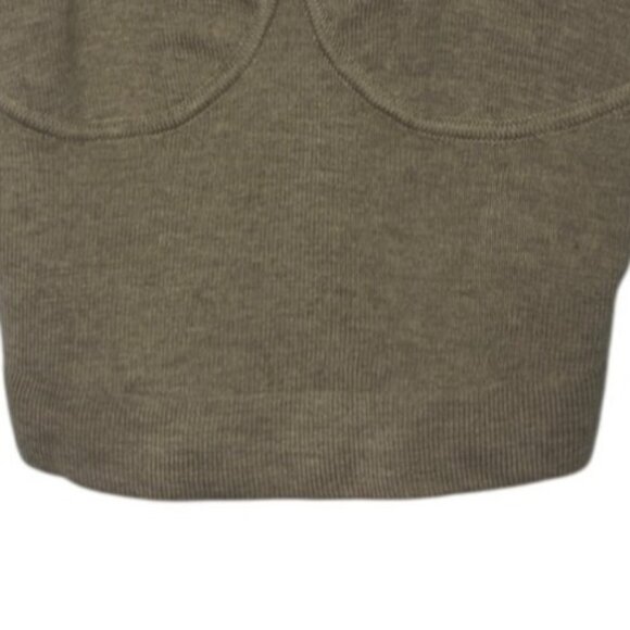 The Drop Catalina Bralette Knit Crop Top Womens 5x Heather Sand New - Picture 4 of 9